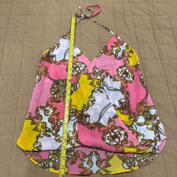 Victoria's Secret Halter Top Blouse Backless 100% Silk VS Size XS Pink - Picture 3 of 7